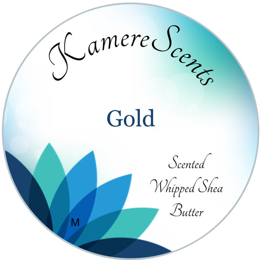 Gold-scented whipped shea butter with a delightfully sweet aroma. The whipped shea butter glides onto the body and releases a calming scent. The moisturizing ingredients help relieve dry skin. Infused with inspired by Gold-scented oil.